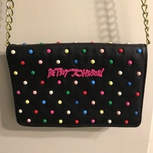 Betsy Johnson Rainbow Pearl Crossbody